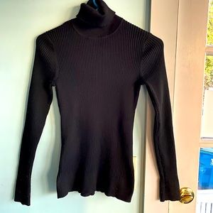 Black turtleneck sweater